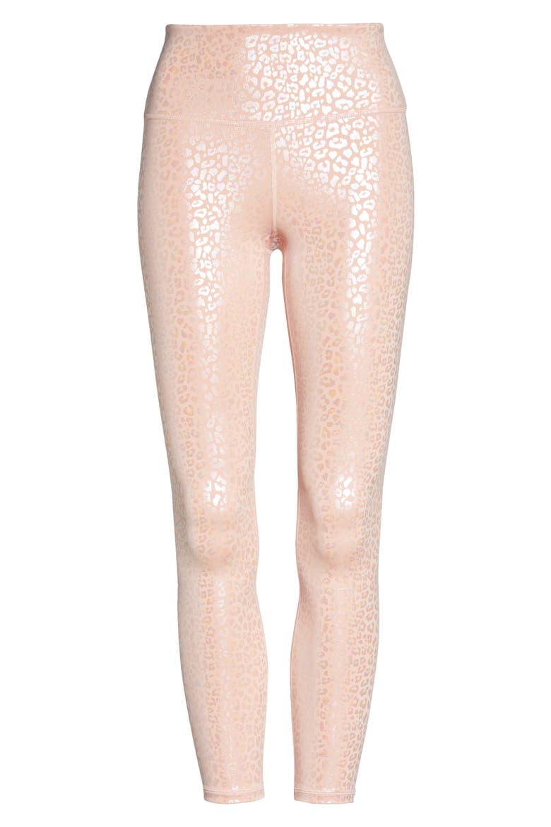 Active Iridescent High Waist Leggings, Alternate, color, BLUSH