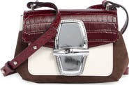 Longchamp Roseau Croc Embossed Small Crossbody Bag