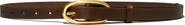 Tory Burch Large Pierced Leather Buckle Belt