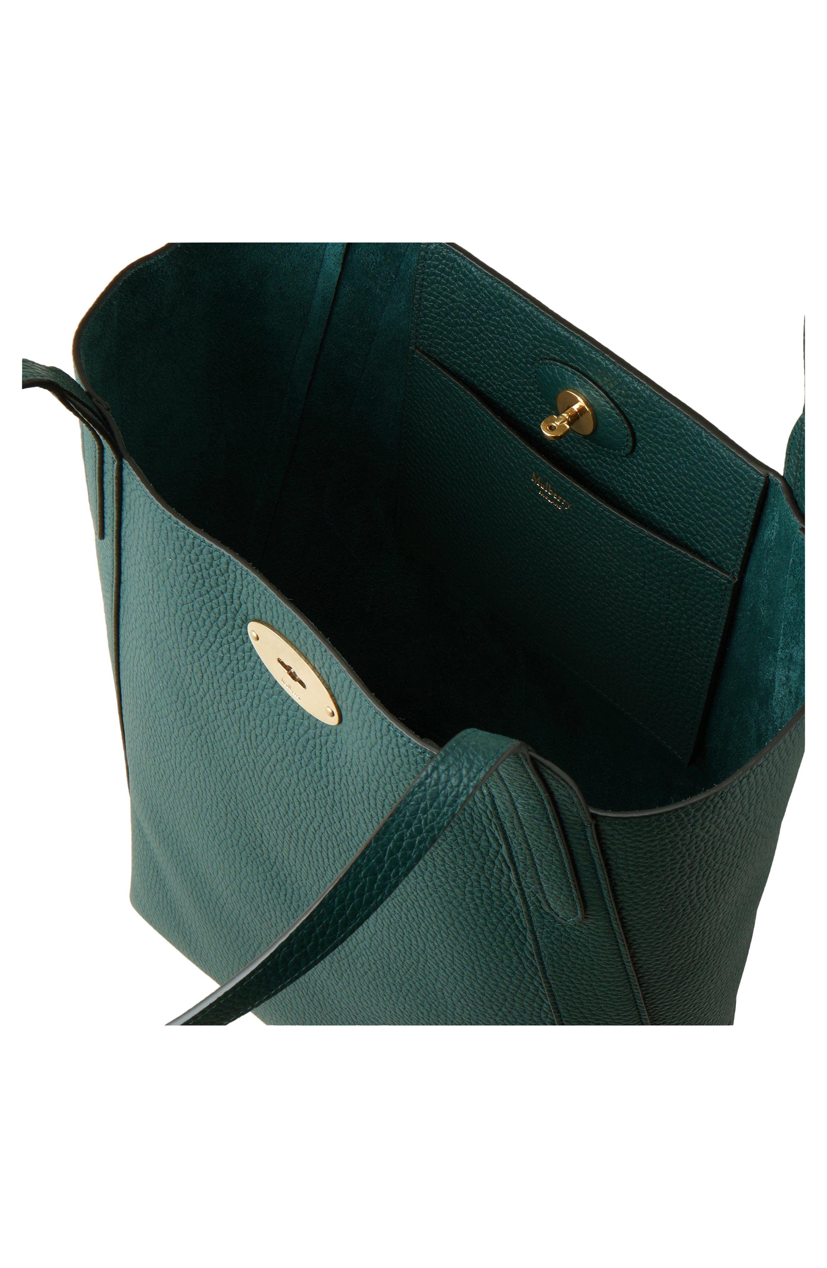 North/South Bayswater Leather Tote, Alternate, color, MULBERRY GREEN