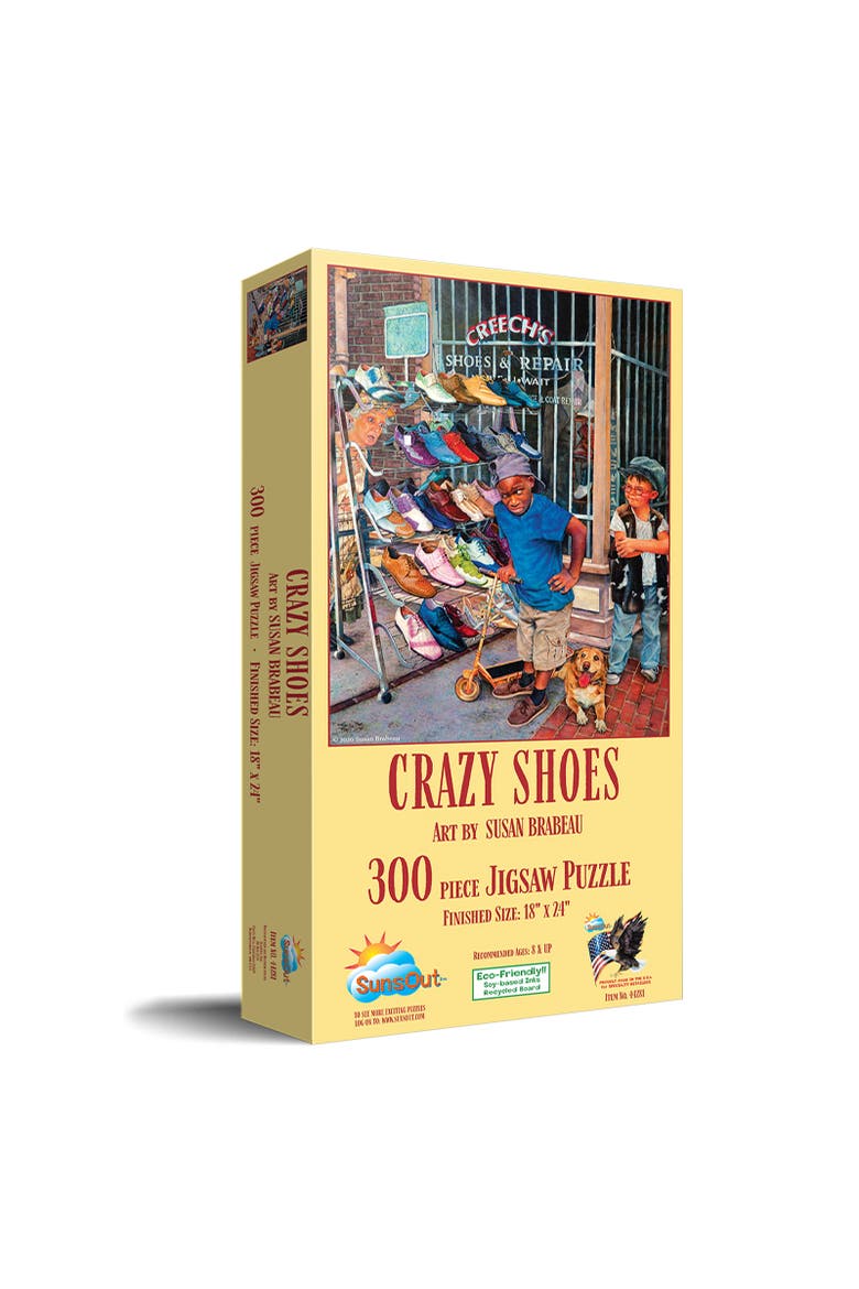 Crzy Shoes 300 piece Jigsaw Puzzle for Adults, Main, color, Multicolor