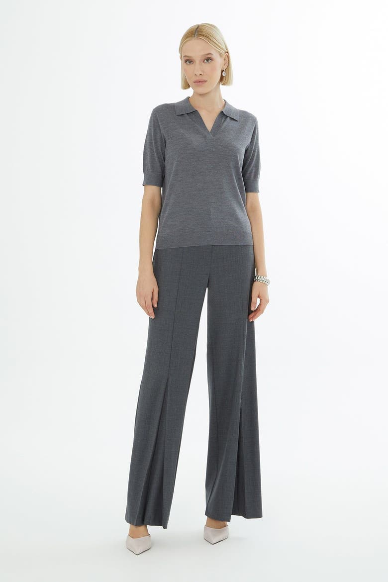 Off-Shoulder Knit Sweater, Alternate, color, Grey