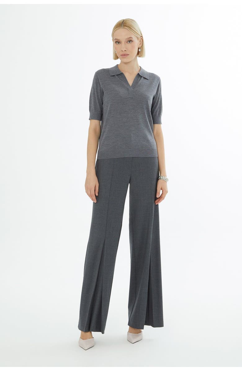 Gizia Off-Shoulder Knit Sweater, Alternate, color, Grey