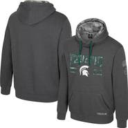 COLOSSEUM Men's Colosseum Heather Charcoal Michigan State Spartans Operation Hat Trick Squad Hoodie