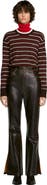 SANDRO Distressed leather trousers