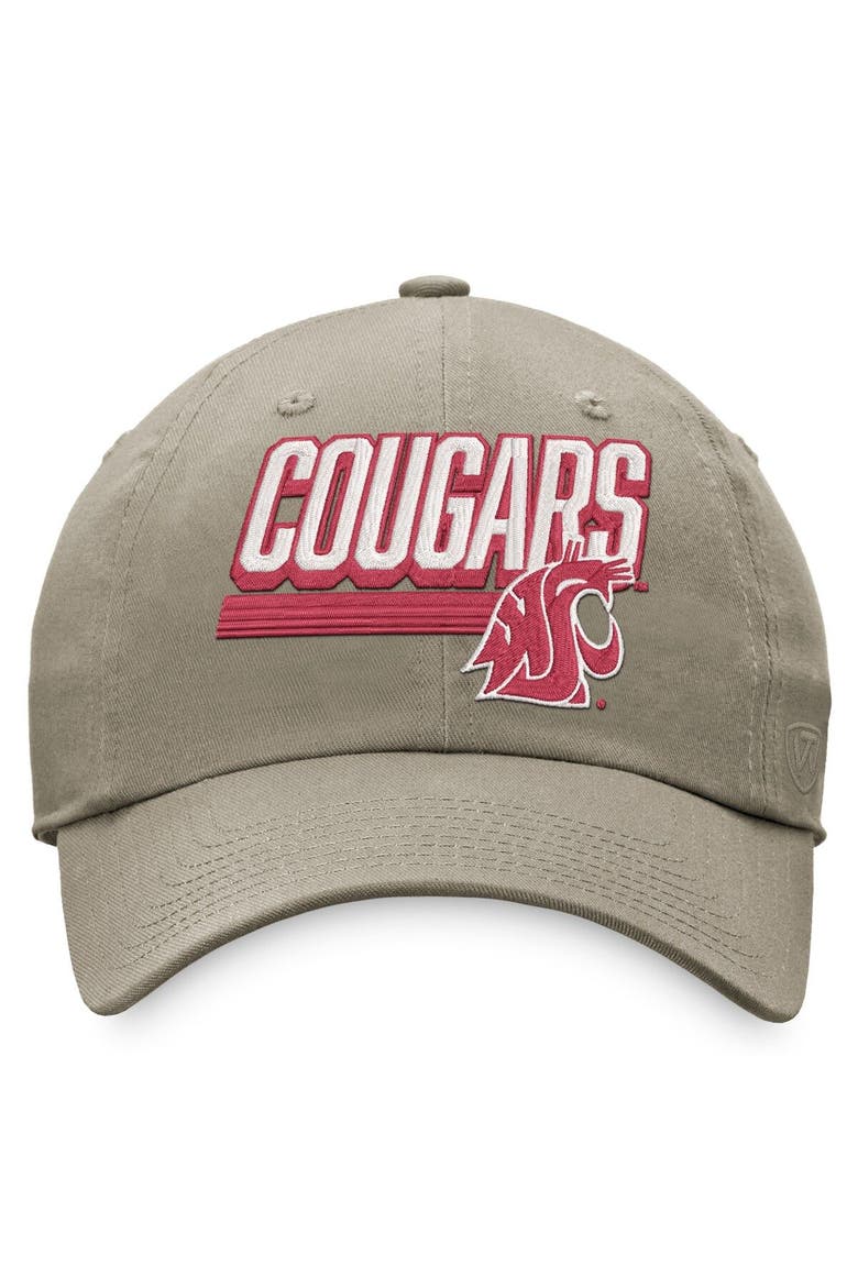 Men's Top of the World Khaki Washington State Cougars Slice Adjustable Hat, Alternate, color, Khaki