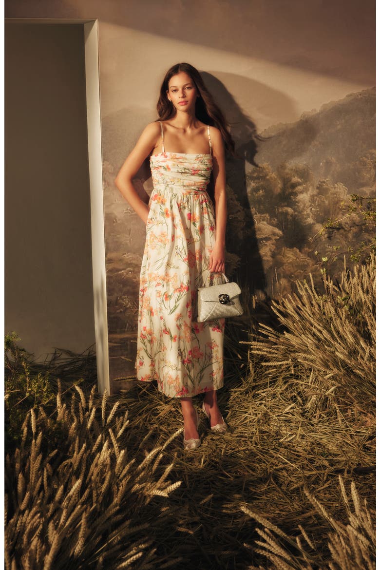 Nara Floral Maxi Dress, Alternate, color, ULTRA WHITE