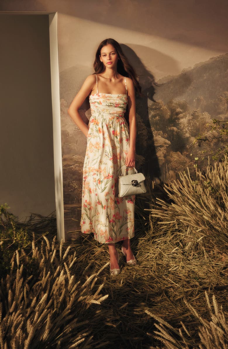 Ted Baker Nara Floral Maxi Dress, Alternate, color, Ultra White