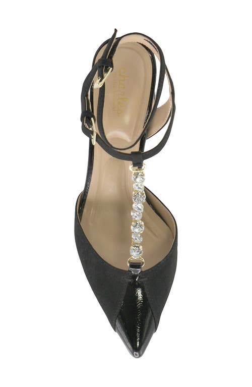 Charles By Charles David Aki Crystal T-strap Pump In Black