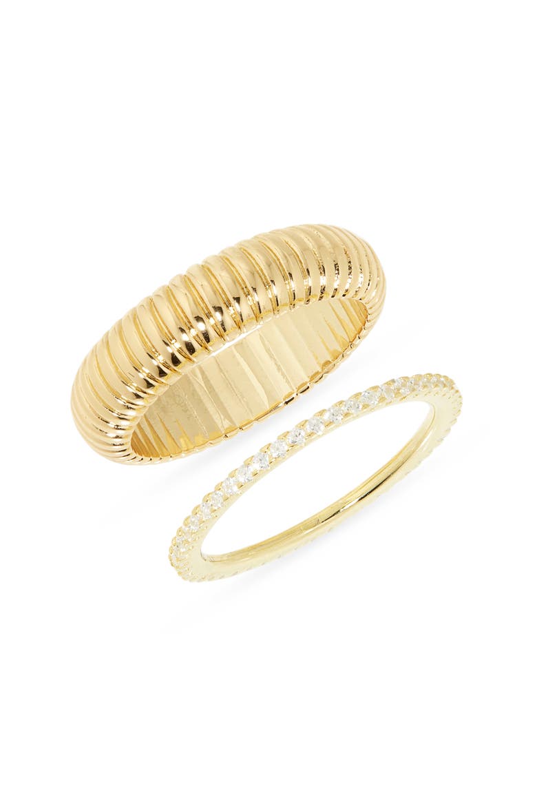 Reagan Set of 2 Rings, Main, color, GOLD
