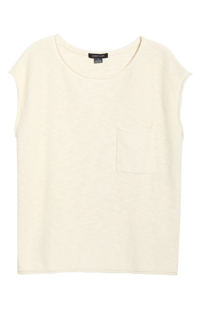 Sanctuary Easy Cotton T-Shirt, Main, color, Collagen White