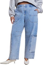 ELOQUII Low Rise Pocket Detail Loose Jean