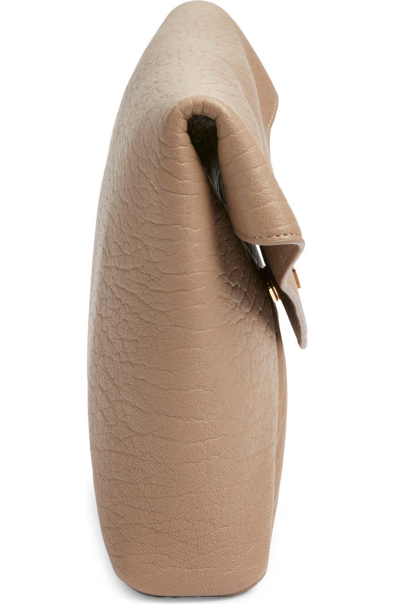 Saint Laurent Large Cassandre Leather Envelope Clutch, Alternate, color, Dusty Grey