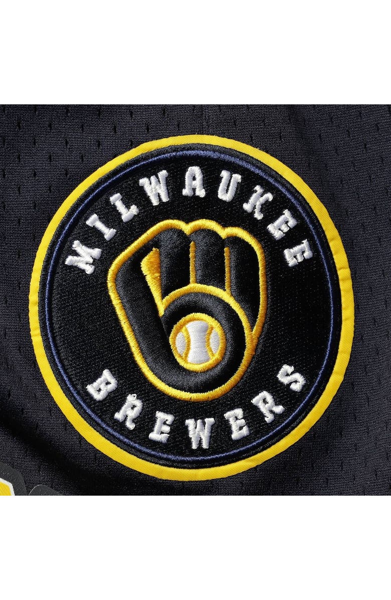 PRO STANDARD Men's Pro Standard Navy Milwaukee Brewers Logo Mesh Shorts, Alternate, color, Navy