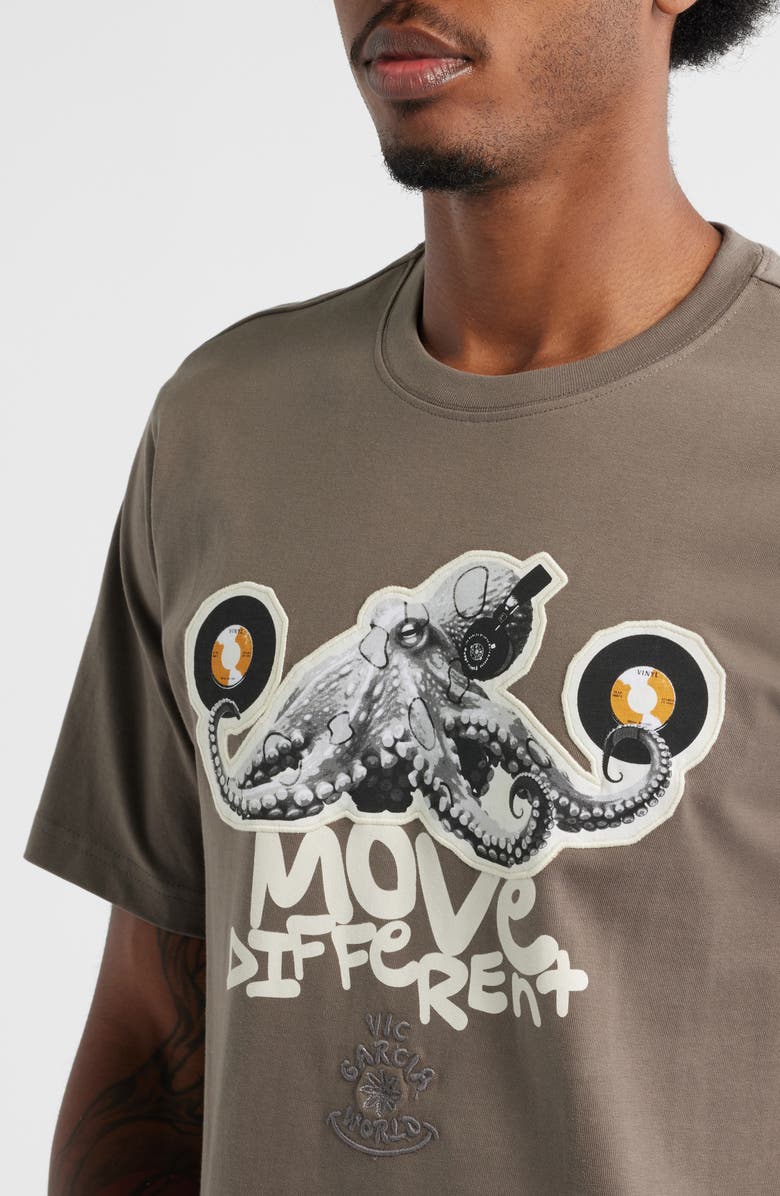 VIC GARCIA WORLD Move Different Graphic T-Shirt, Alternate, color, Graphite
