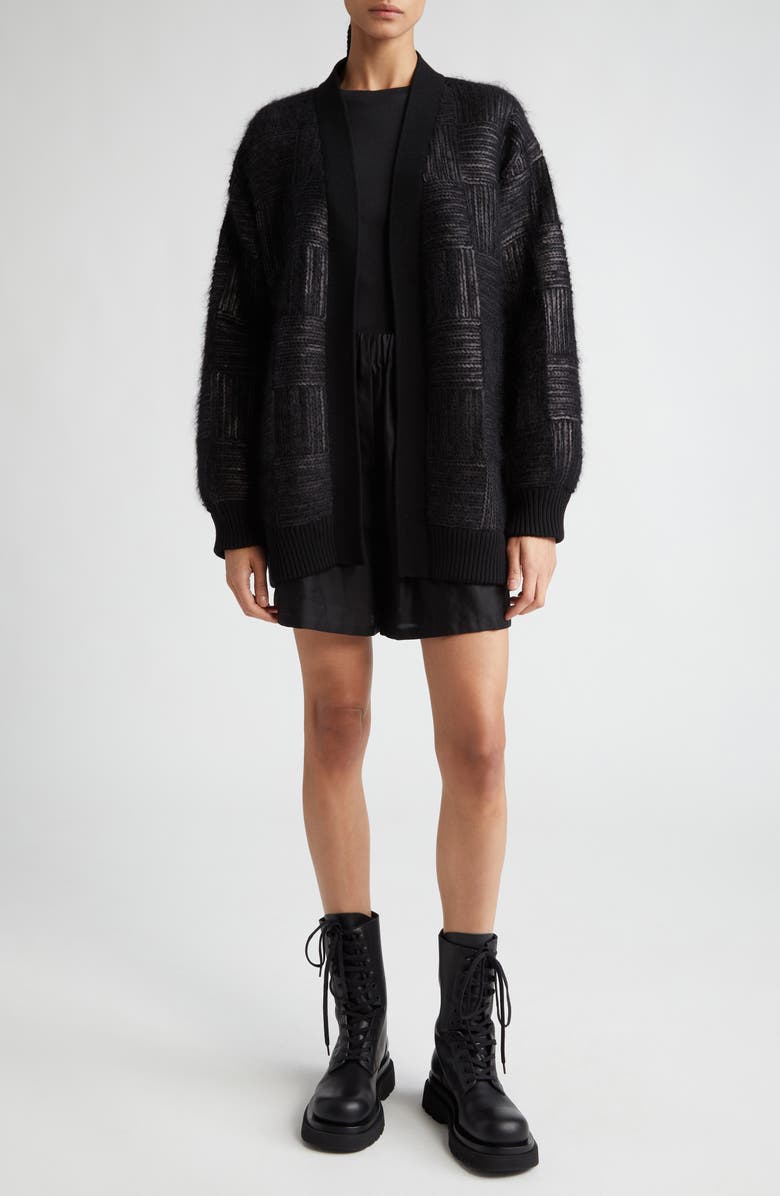 Max Mara Estonia Textured Sequin Knit Cardigan, Alternate, color, 