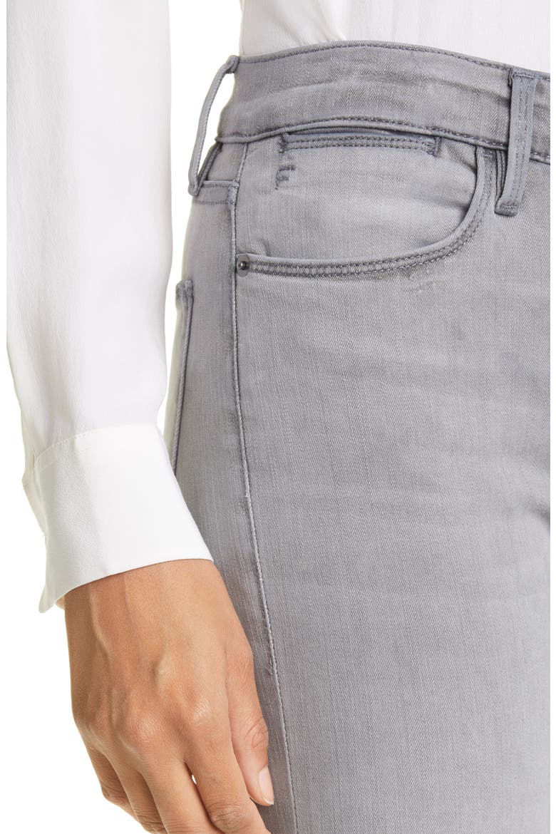 Le High Raw Edge Ankle Skinny Jeans, Alternate, color, STONEWAY