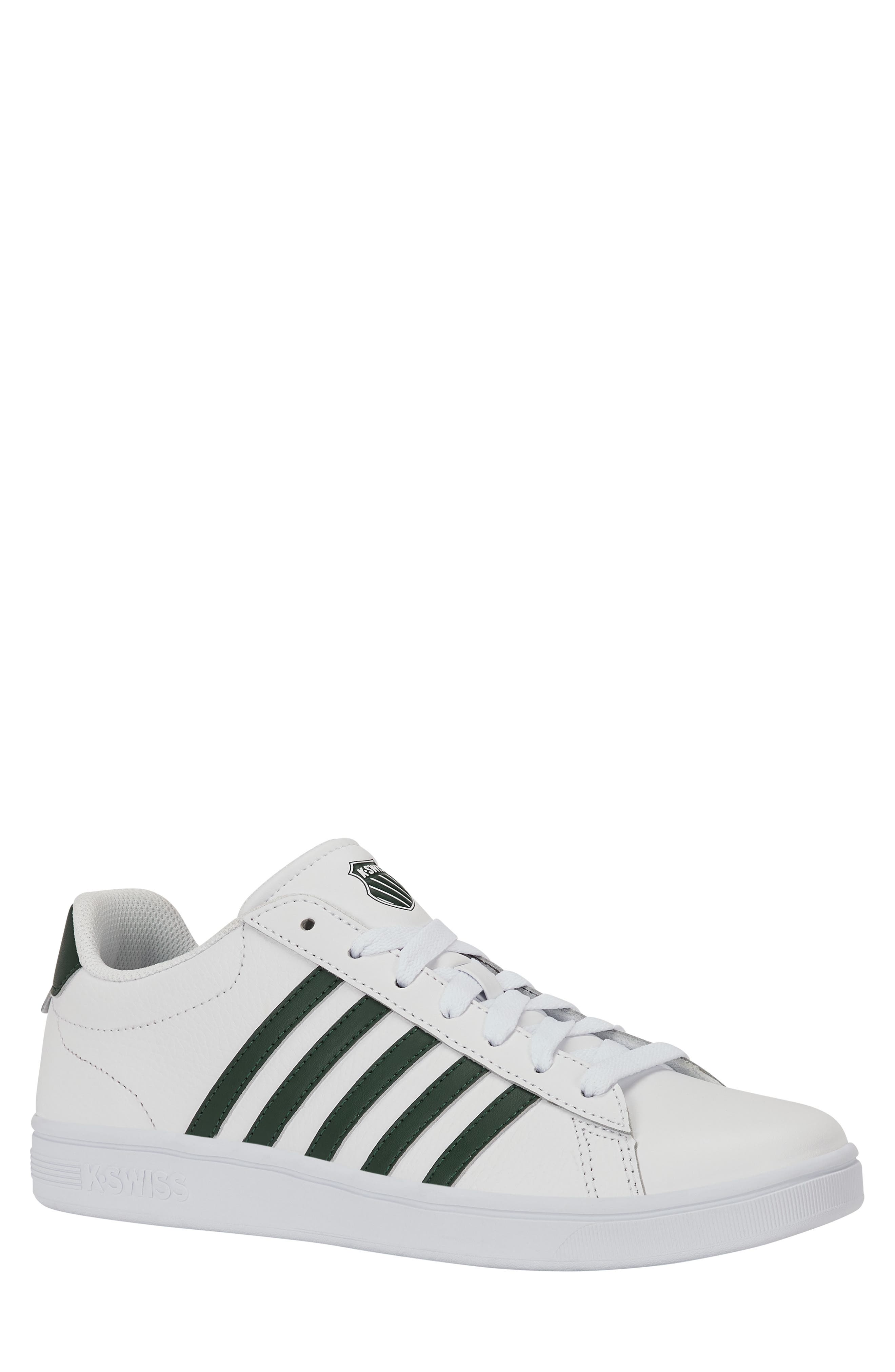 Court Tiebreak II Sneaker, Main, color, WHITE/ DEEP SMOKE GREEN