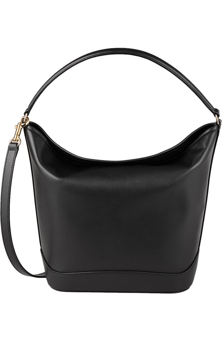 SANDRO Leather bucket bag TANGOSO, Alternate, color, Black
