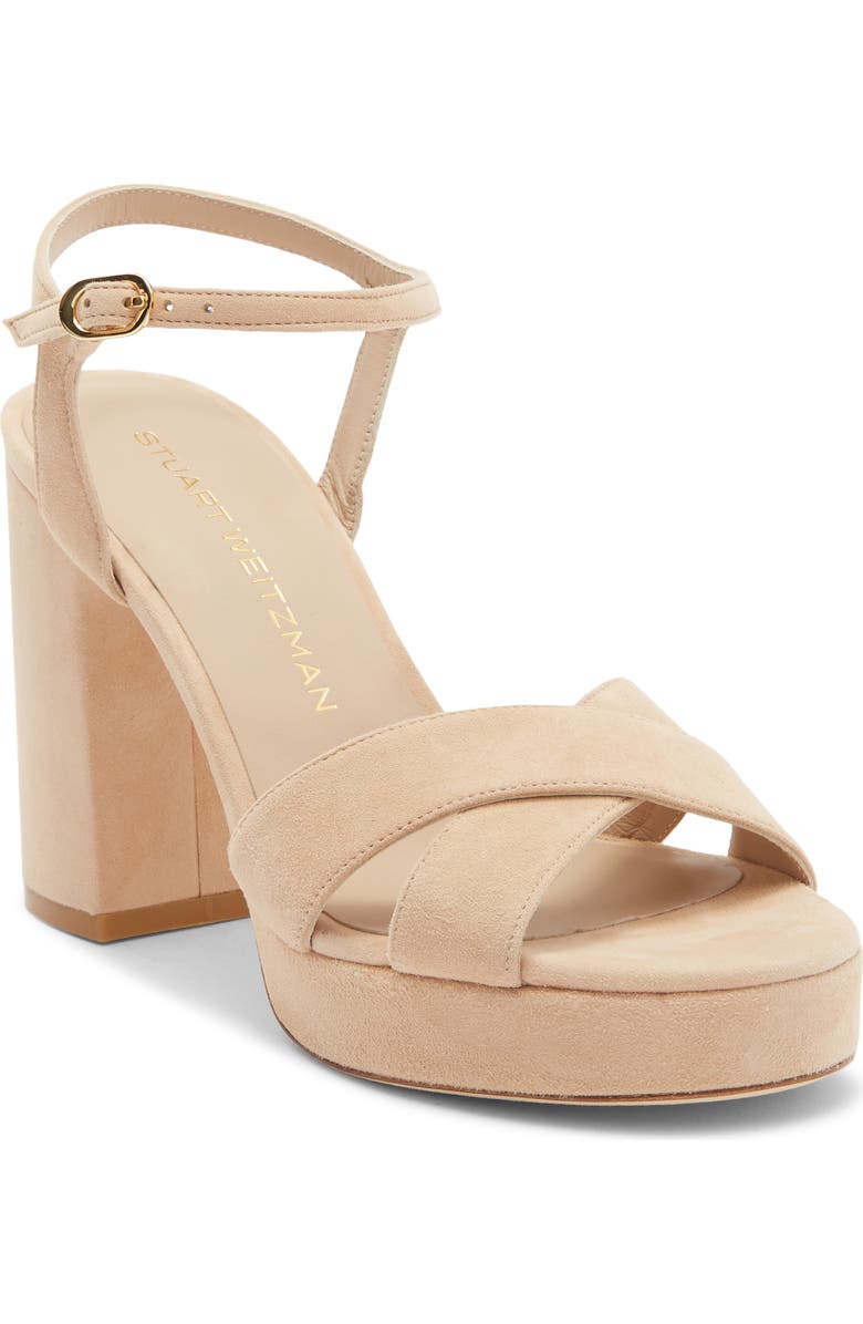 Stuart Weitzman Dayna Platform Sandal, Main, color, Adobe