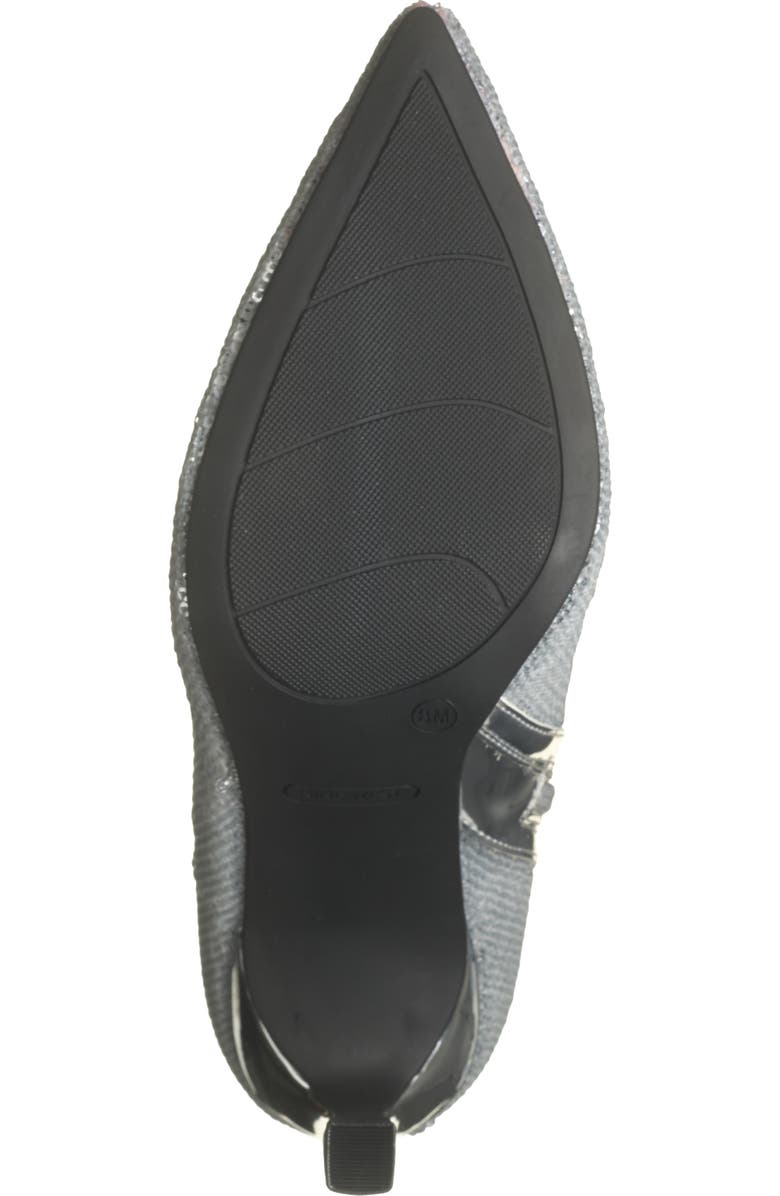 Nine West Balize Pointed Toe Bootie, Alternate, color, Silver/ Silver