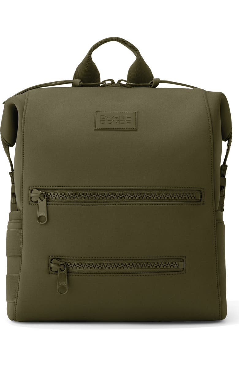 Dagne Dover Indi Medium Neoprene Diaper Backpack, Main, color, Dark Moss