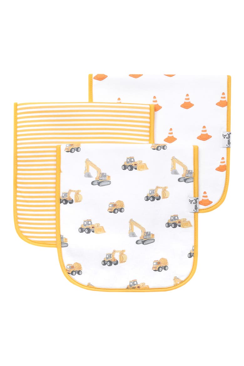 Dozer Assorted 3-Pack Burp Cloths, Alternate, color, DOZER
