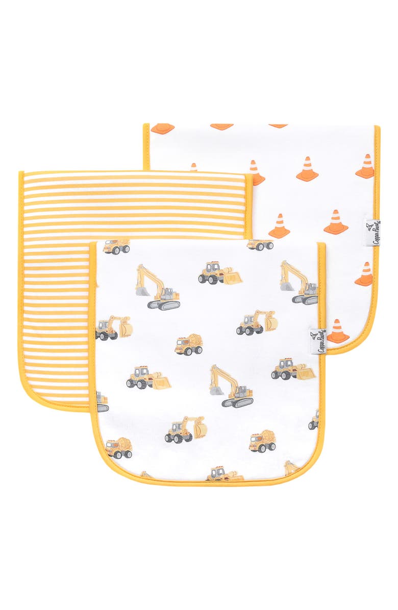 Copper Pearl Dozer Assorted 3-Pack Burp Cloths, Alternate, color, Dozer