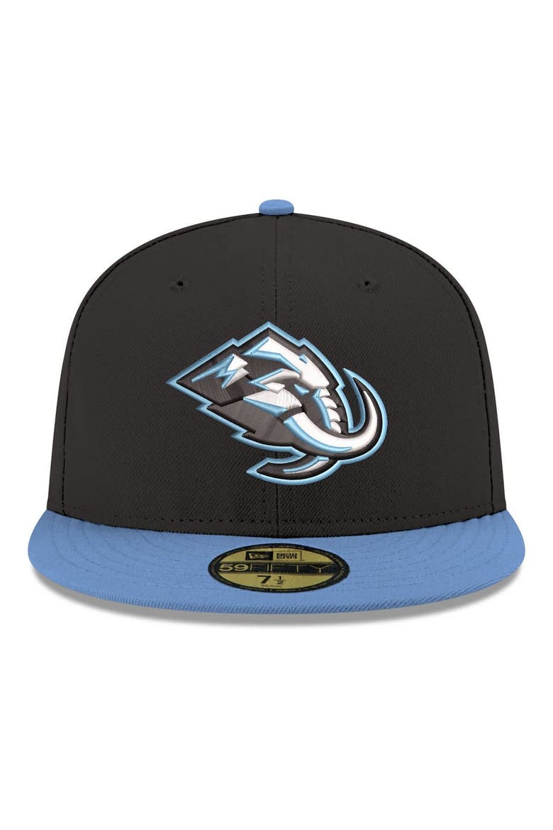 Men's New Era  Black Utah Mammoth Core Logo Two-Tone 59FIFTY Fitted Hat, Alternate, color, Black