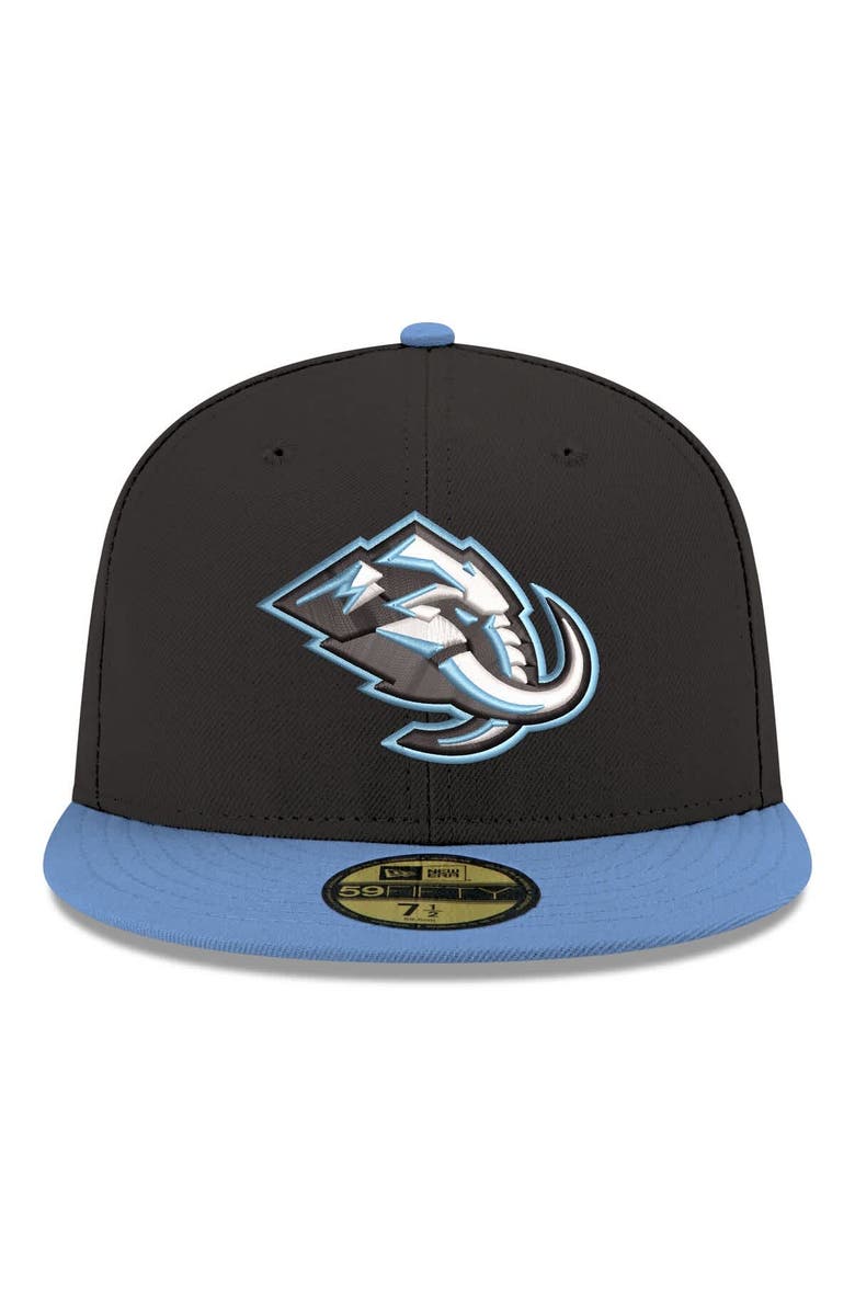 New Era Men's New Era  Black Utah Mammoth Core Logo Two-Tone 59FIFTY Fitted Hat, Alternate, color, Black