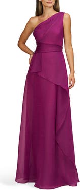 JS Collections Seraphina One-Shoulder Organza Gown