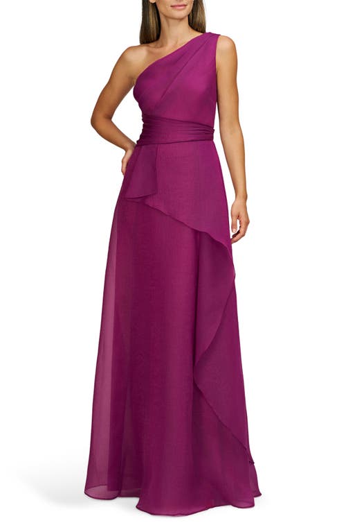 JS COLLECTIONS JS COLLECTIONS SERAPHINA ONE-SHOULDER ORGANZA GOWN