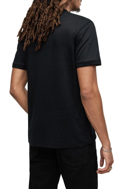 John Varvatos Wooster Slim Fit Linen T-shirt In Black