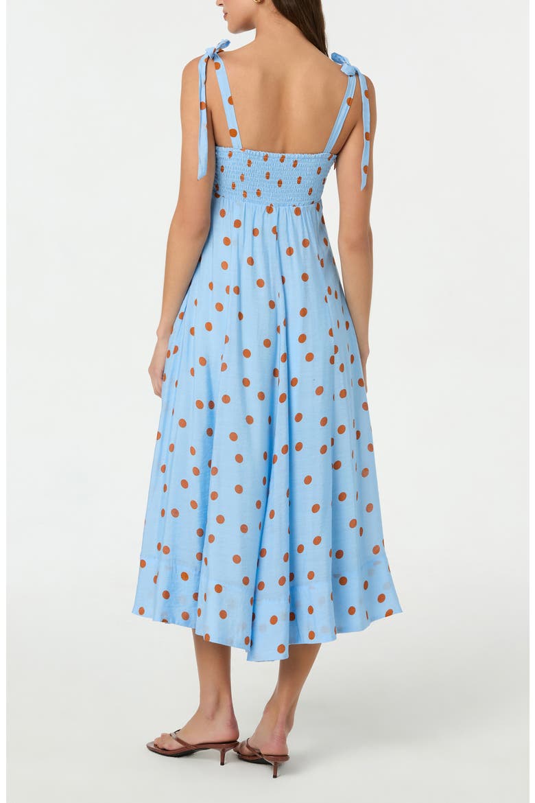 Lilliana Polka Dot Sundress, Alternate, color, BLUE RUST POLKADOT
