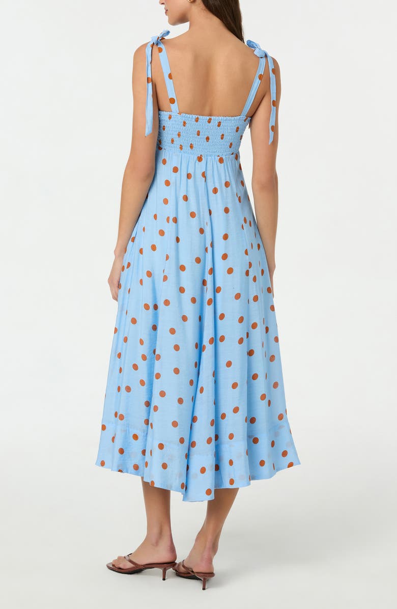 ASTR the Label Lilliana Polka Dot Sundress, Alternate, color, Blue Rust Polkadot