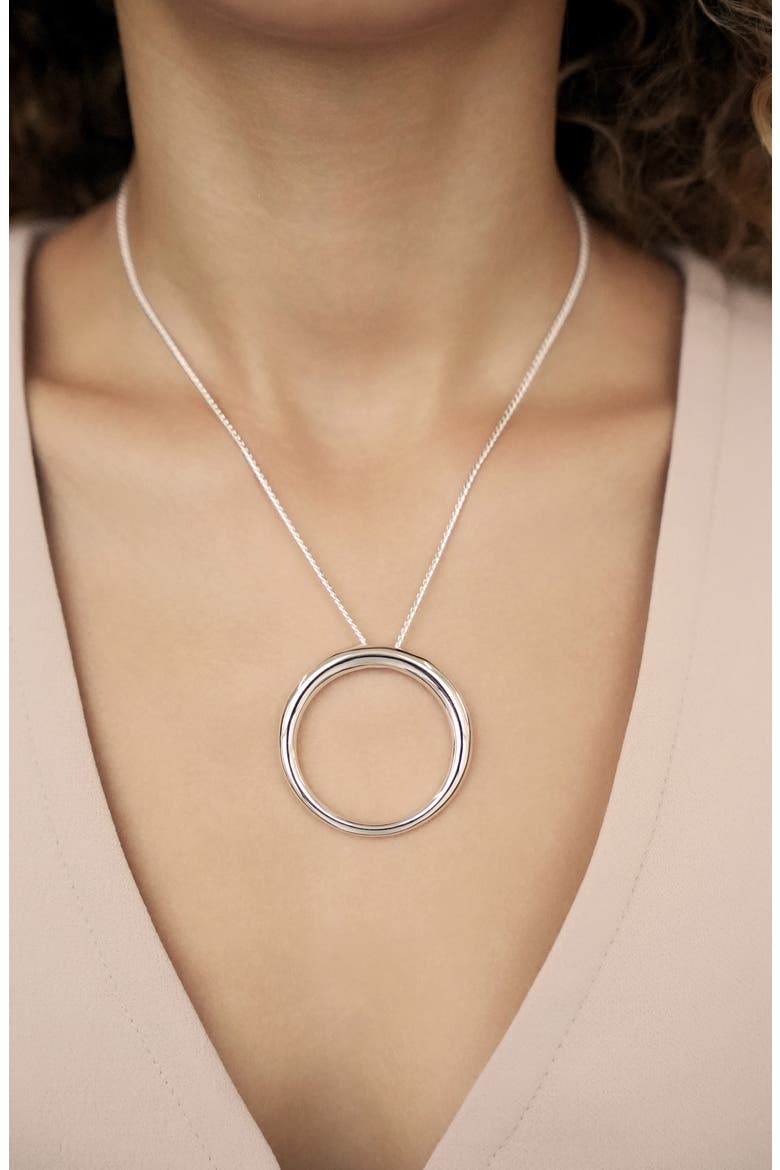 Eternal Orbit Pendant Necklace, Alternate, color, SILVER