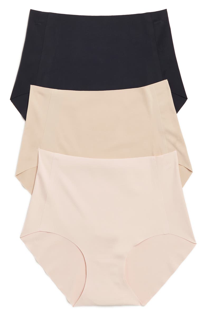 Honeydew Cool Luxe 3-Pack High Waist Briefs, Main, color, Black Assorted