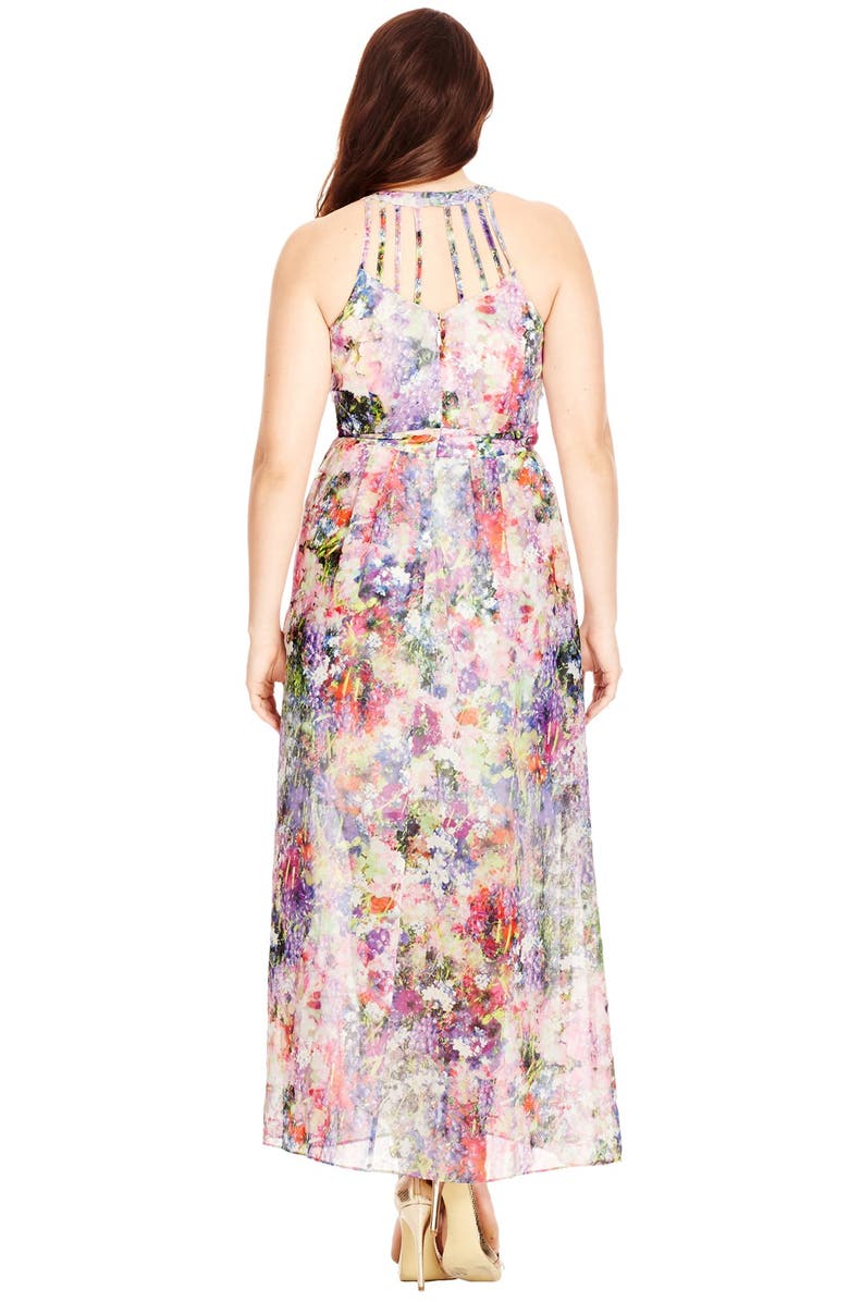 City Chic 'Floral Burst' Maxi Dress, Alternate, color,