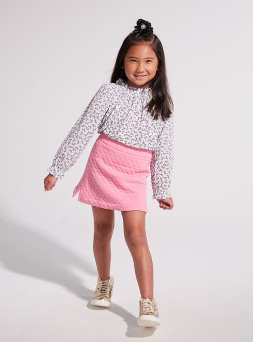 Bisby Kids' Quilted Mini Skirt In Rose