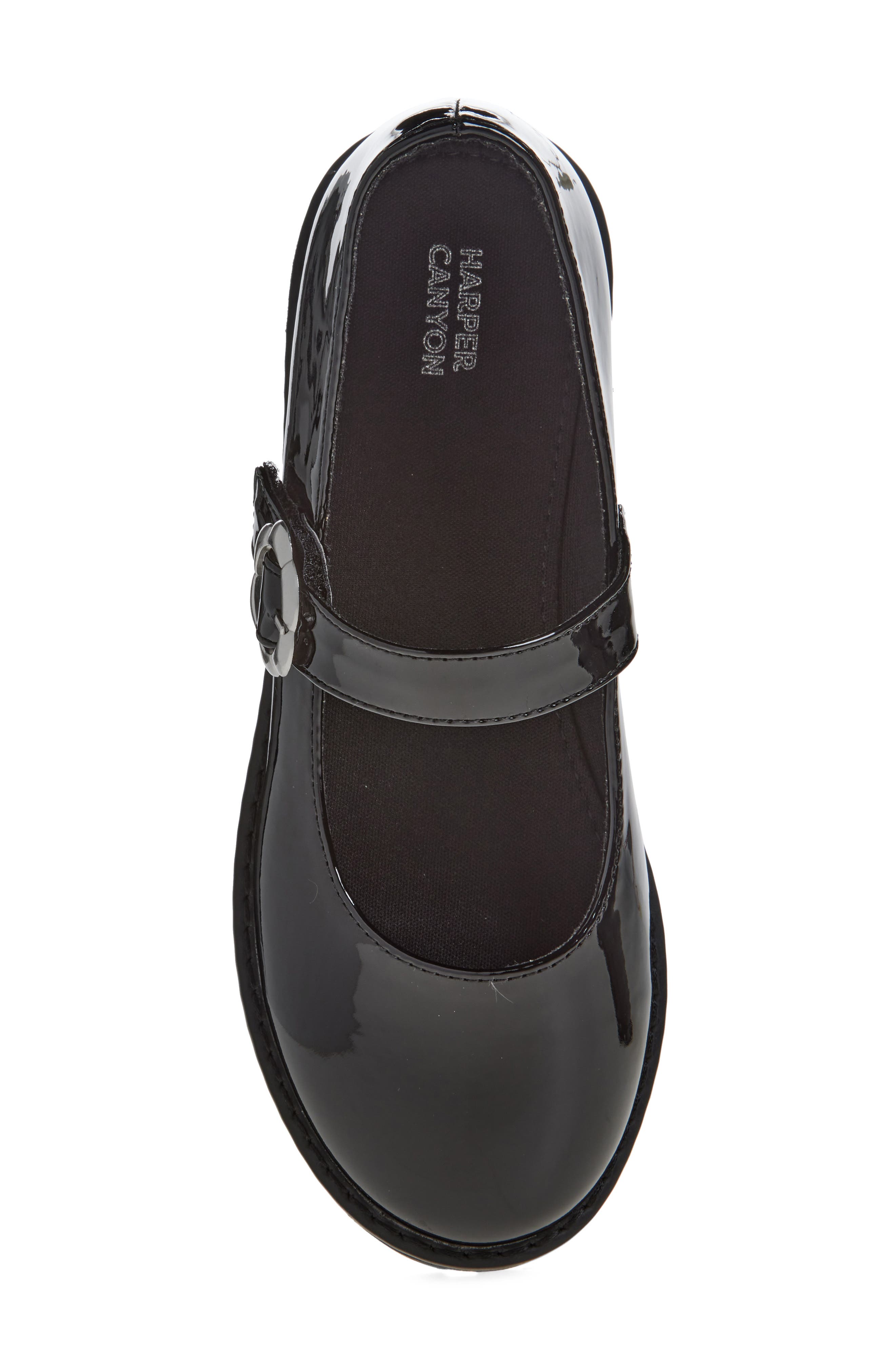 Harper Canyon Kids' Davianna Patent Mary Jane Flat, Alternate, color, Black