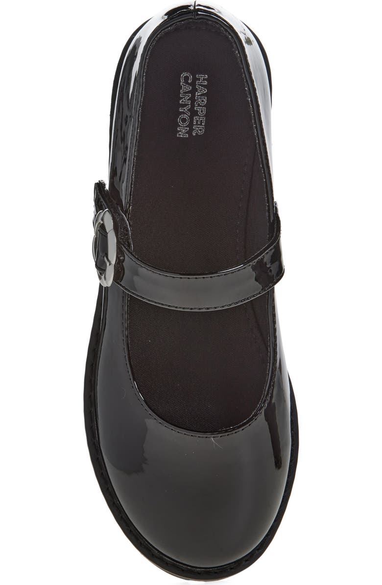 Harper Canyon Kids' Davianna Patent Mary Jane Flat, Alternate, color, Black