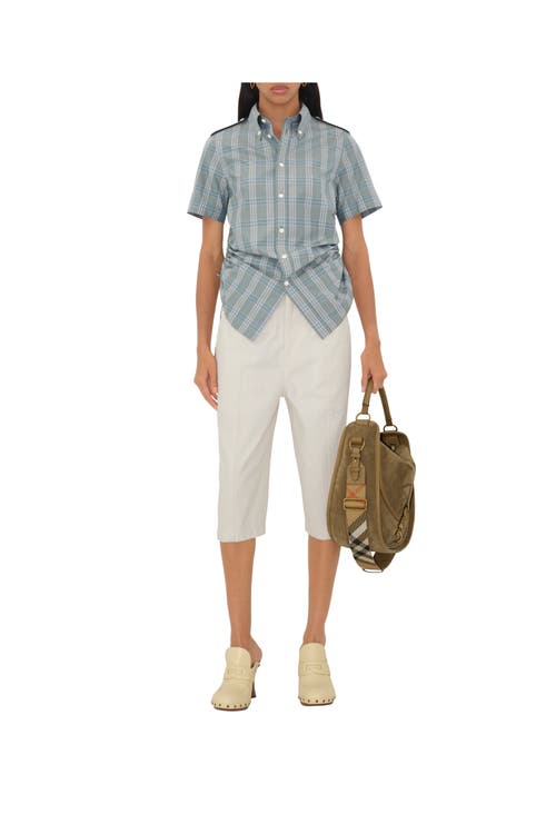 Shop Burberry Slim Fit Check Cotton Shirt In Drizzle