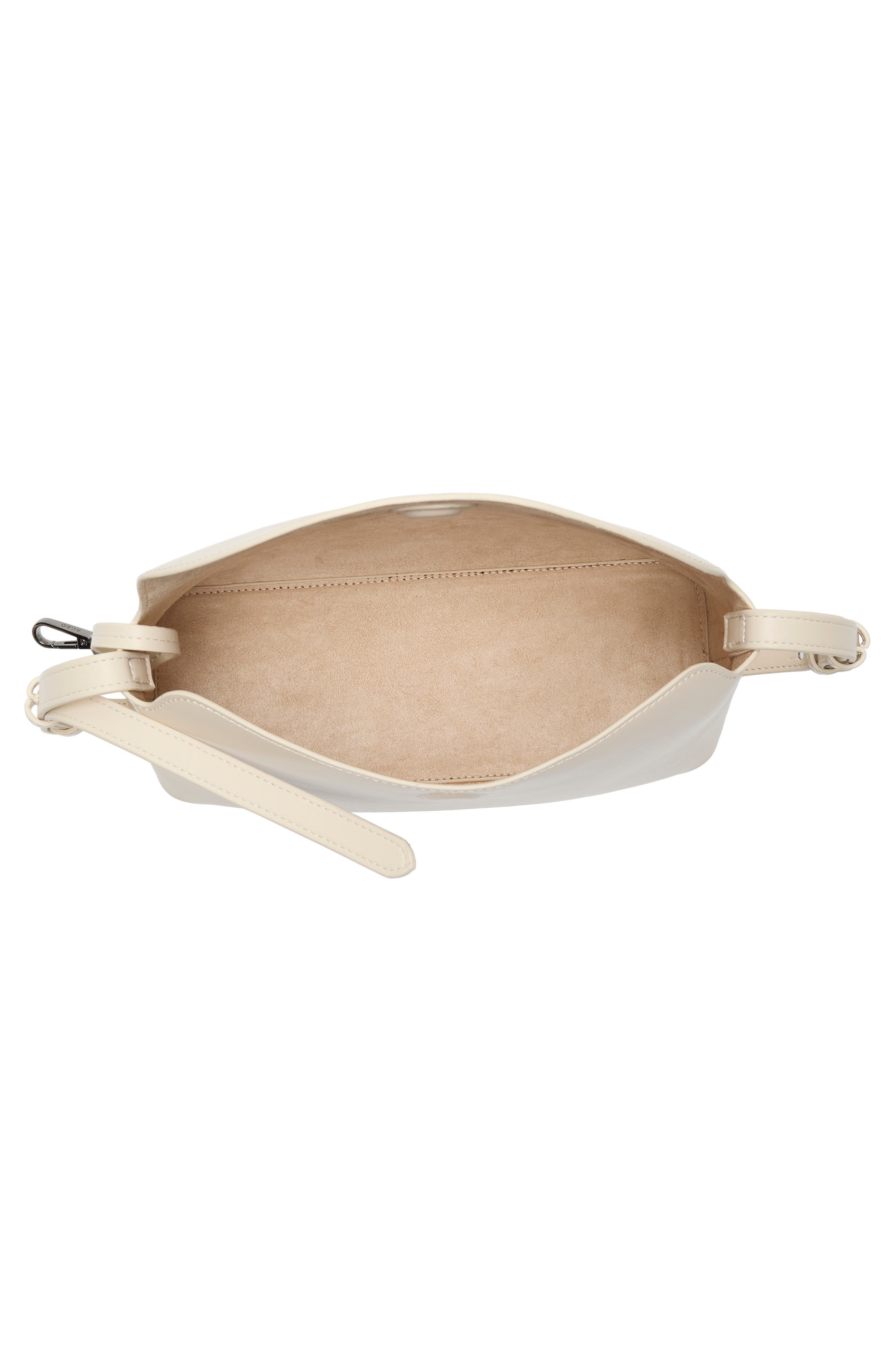 Overlap Flap Shoulder Bag, Alternate, color, ALMOND