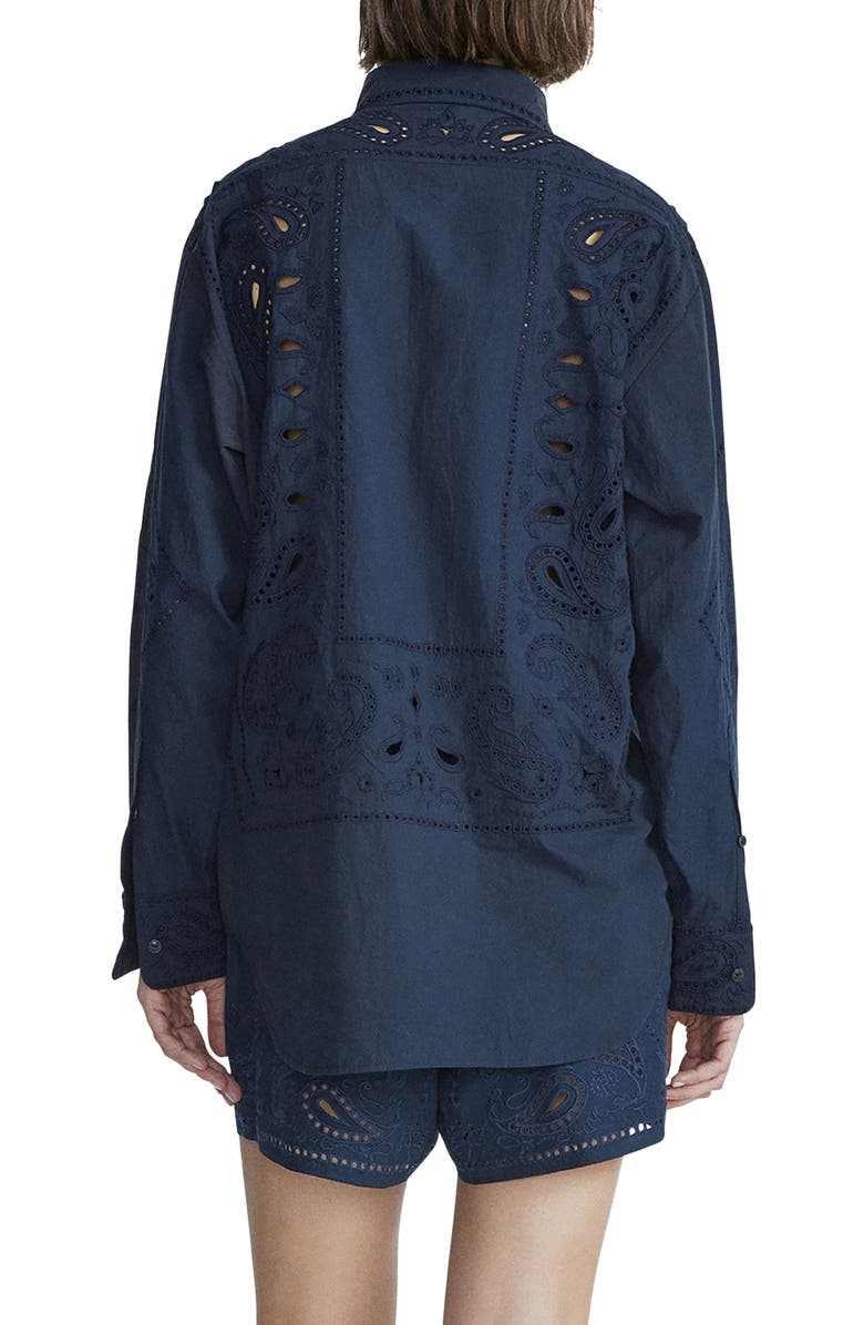 rag & bone Vivian Embroidered Shirt, Alternate, color,