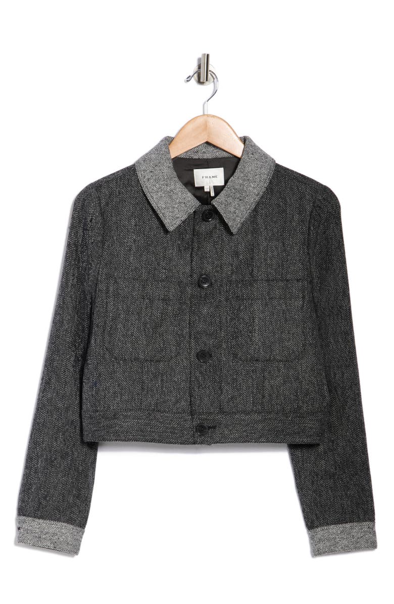 FRAME Button Front Jacket, Main, color, Check Multi