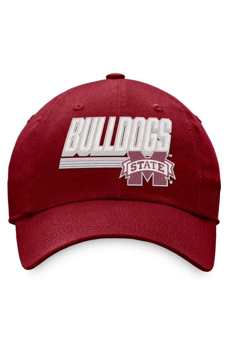 Men's Top of the World Maroon Mississippi State Bulldogs Slice Adjustable Hat, Alternate, color, Green