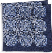 Oak Hill Premium by DXL Big & Tall Medallion Silk Pocket Square