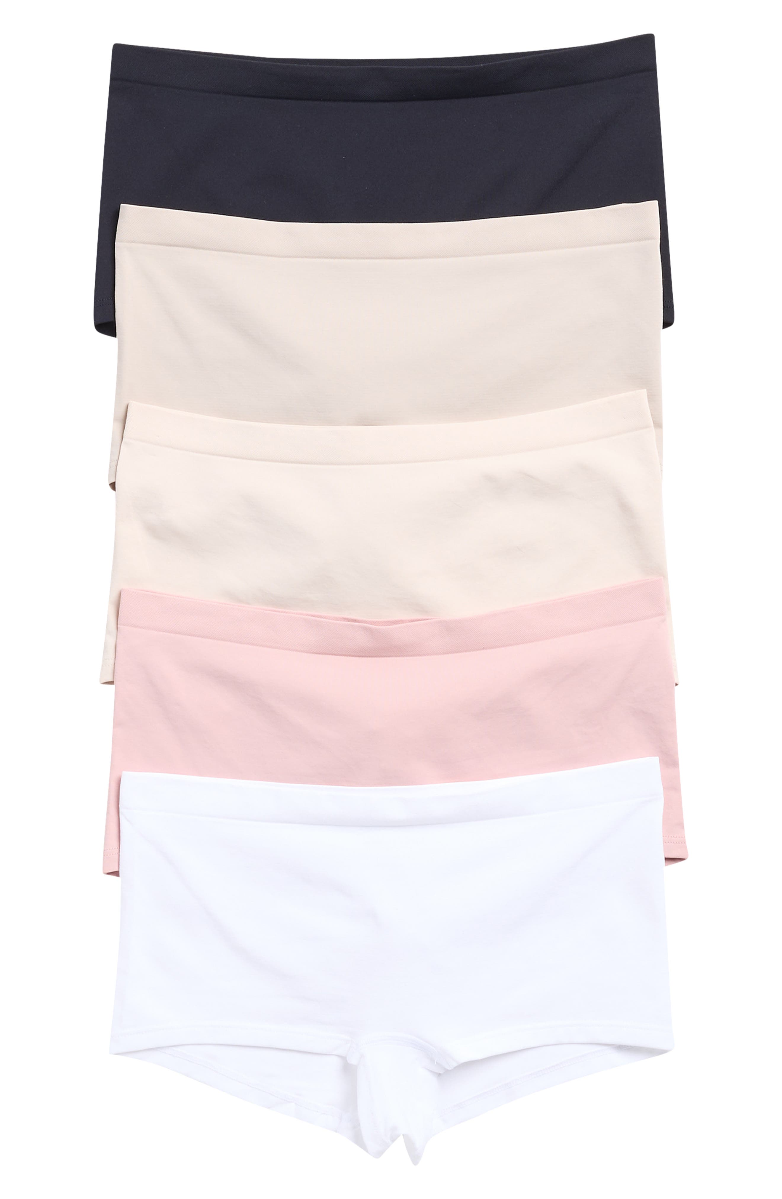 YOGALICIOUS Soft Smoothing Seamless 5-Pack Assorted Boyshorts