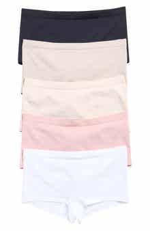 YOGALICIOUS Soft Smoothing Seamless 5-Pack Assorted Boyshorts