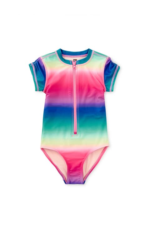 Rash Guard One-Piece Swimsuit (Toddler, Little Kid, Big Kid)
